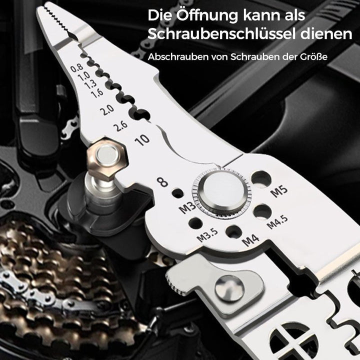 Filo Wire Tool | 3-in-1 Wire Stripper, Cutter, Crimper - Durable Carbon Steel