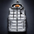 Finnor Lightweight Insulated Hooded Vest with Adjustable Fit (Light gray XS) - | Zavonix