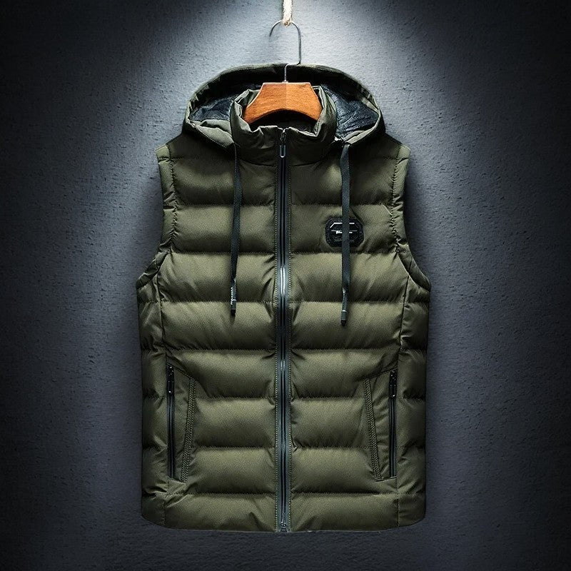 Finnor Lightweight Insulated Hooded Vest with Adjustable Fit (Green XS) - | Zavonix