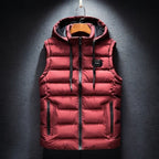 Finnor Lightweight Insulated Hooded Vest with Adjustable Fit (Red XS) - | Zavonix