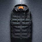 Finnor Lightweight Insulated Hooded Vest with Adjustable Fit (Black XS) - | Zavonix