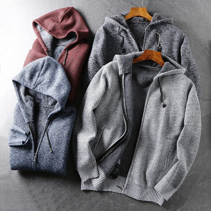Finnwood — Heavyweight Cotton Hoodie with Plush Soft Lining (Gray S) - | Zavonix