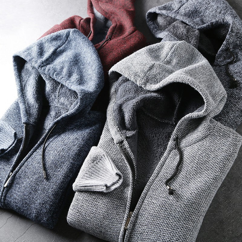 Finnwood — Heavyweight Cotton Hoodie with Plush Soft Lining (Gray S) - | Zavonix
