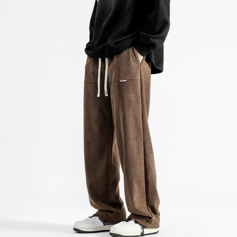 Fintor — Breathable Corduroy Pants with Adjustable Waist for Comfort (Coffee 3XL) - | Zavonix