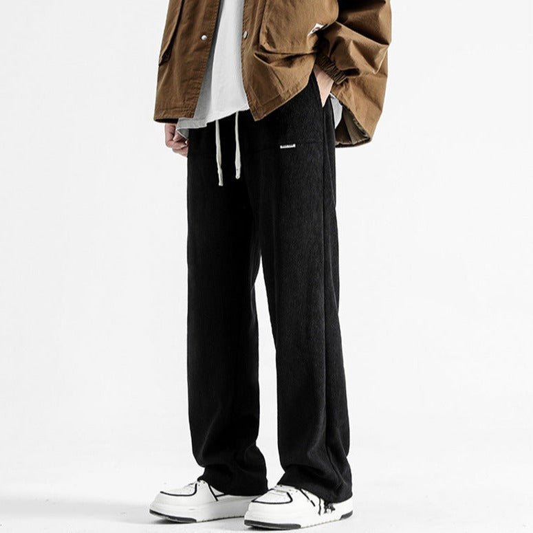 Fintor — Breathable Corduroy Pants with Adjustable Waist for Comfort (Coffee 3XL) - | Zavonix