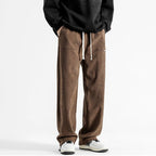 Fintor — Breathable Corduroy Pants with Adjustable Waist for Comfort (Coffee 3XL) - | Zavonix