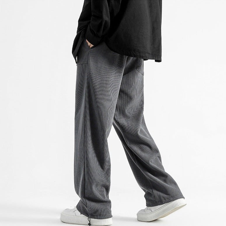 Fintor — Breathable Corduroy Pants with Adjustable Waist for Comfort (Coffee 3XL) - | Zavonix