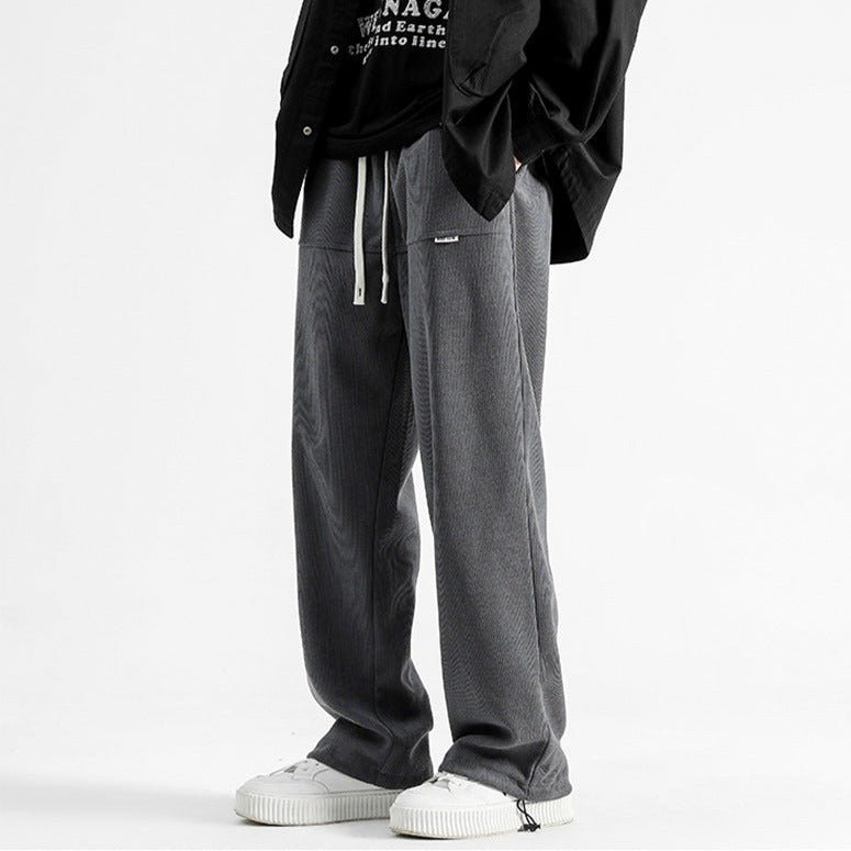 Fintor — Breathable Corduroy Pants with Adjustable Waist for Comfort (Grey 3XL) - | Zavonix