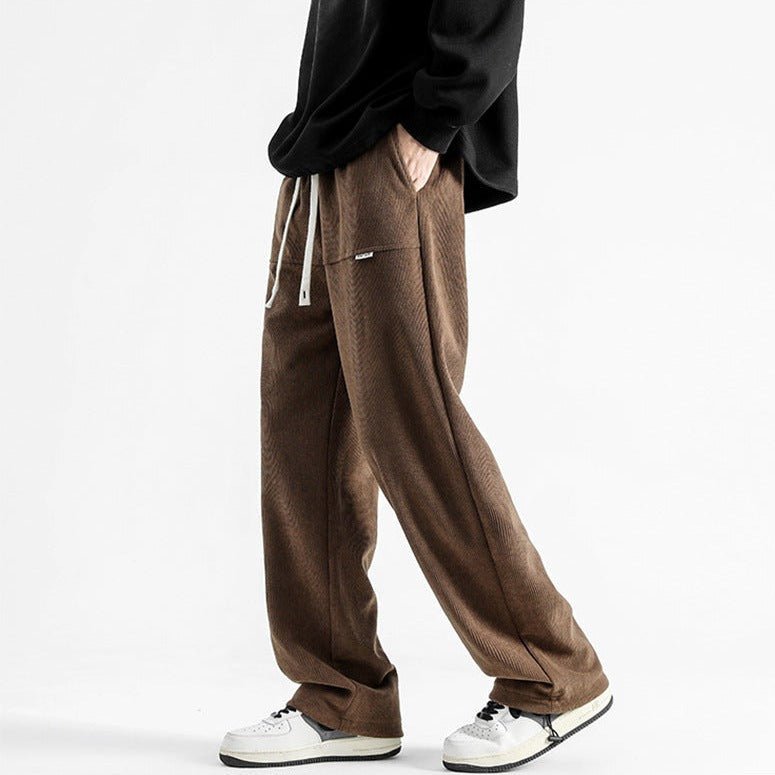 Fintor — Breathable Corduroy Pants with Adjustable Waist for Comfort (Khaki 3XL) - | Zavonix