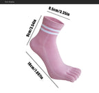 Five - Finger Cotton Blend Socks — Breathable Odor - Resistant Comfort (1 Pair pink EU 35 - 39) - | Zavonix