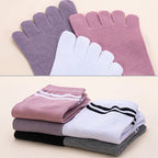 Five - Finger Cotton Blend Socks — Breathable Odor - Resistant Comfort (1 Pair pink EU 35 - 39) - | Zavonix