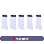 Five - Finger Cotton Blend Socks — Breathable Odor - Resistant Comfort (5 Pairs grey EU 35 - 39) - | Zavonix