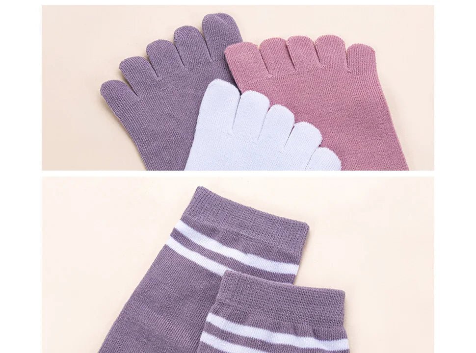 Five - Finger Cotton Blend Socks — Breathable Odor - Resistant Comfort (1 Pair pink EU 35 - 39) - | Zavonix