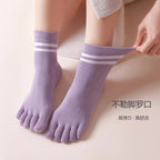 Five - Finger Cotton Blend Socks — Breathable Odor - Resistant Comfort (1 Pair pink EU 35 - 39) - | Zavonix
