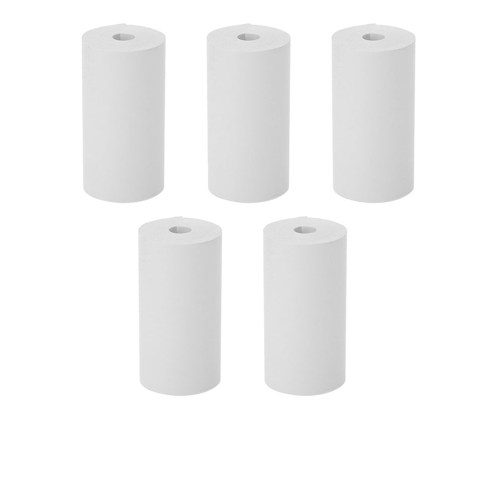 Five rolls of white thermal printing paper