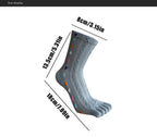 Five - Toe Cotton Blend Socks — Breathable Mid - Crew with Odor Defense (black EU35 - 39) - | Zavonix