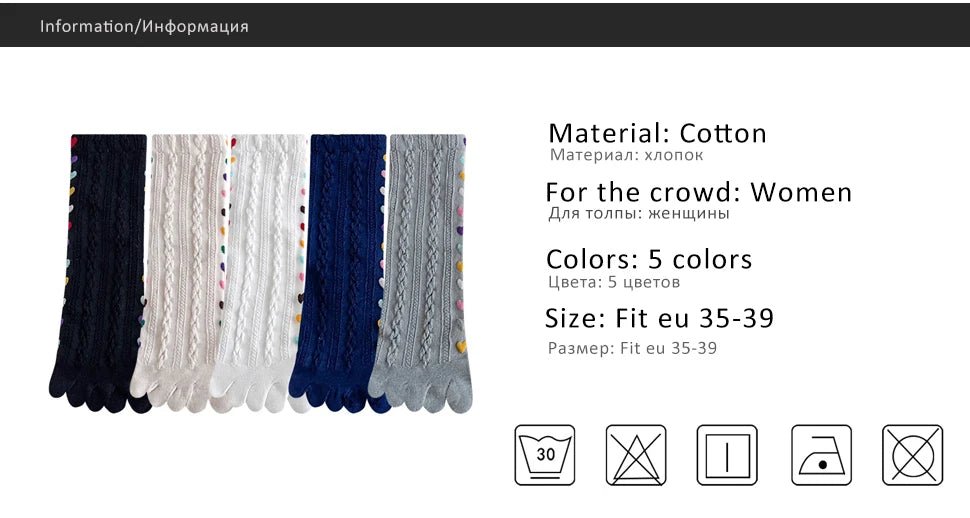 Five - Toe Cotton Blend Socks — Breathable Mid - Crew with Odor Defense (black EU35 - 39) - | Zavonix