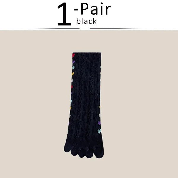 Five - Toe Cotton Blend Socks — Breathable Mid - Crew with Odor Defense (black EU35 - 39) - | Zavonix