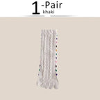 Five - Toe Cotton Blend Socks — Breathable Mid - Crew with Odor Defense (Khaki EU35 - 39) - | Zavonix