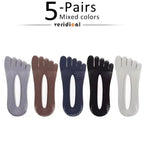 Five - Toe Flex Socks — Breathable Low - Profile Casual Socks for Men (5 Pairs Mixed ) - | Zavonix
