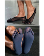 Five - Toe Flex Socks — Breathable Low - Profile Casual Socks for Men (5 Pairs navy blue ) - | Zavonix