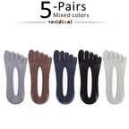 Five - Toe Flex Socks — Breathable Low - Profile Casual Socks for Men (Brown ) - | Zavonix
