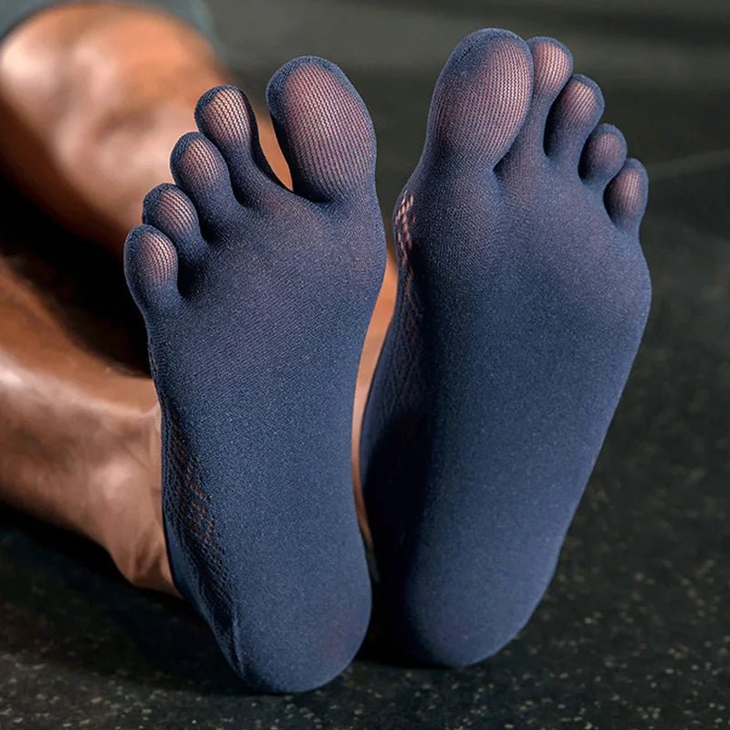 Five - Toe Flex Socks — Breathable Low - Profile Casual Socks for Men (5 Pairs navy blue ) - | Zavonix