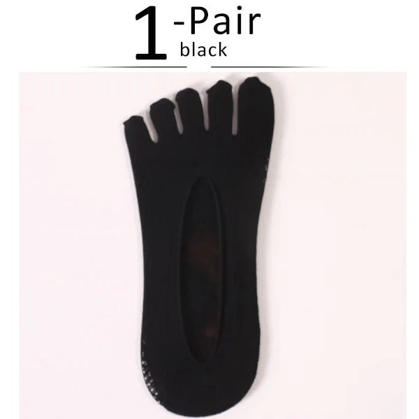 Five - Toe Flex Socks — Breathable Low - Profile Casual Socks for Men (black ) - | Zavonix