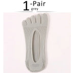 Five - Toe Flex Socks — Breathable Low - Profile Casual Socks for Men (GRAY ) - | Zavonix