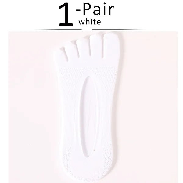 Five - Toe Flex Socks — Breathable Low - Profile Casual Socks for Men (WHITE ) - | Zavonix