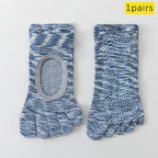 Five - Toe Grip Socks — Anti - Slip Breathable Yoga Socks with Odor Control (blue EU34 - 49 US4.5 - 8) - | Zavonix