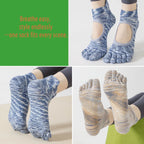 Five - Toe Grip Socks — Anti - Slip Breathable Yoga Socks with Odor Control (blue EU34 - 49 US4.5 - 8) - | Zavonix