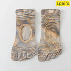 Five - Toe Grip Socks — Anti - Slip Breathable Yoga Socks with Odor Control (blue EU34 - 49 US4.5 - 8) - | Zavonix
