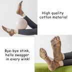 Five - Toe Grip Socks — Anti - Slip Breathable Yoga Socks with Odor Control (blue EU34 - 49 US4.5 - 8) - | Zavonix