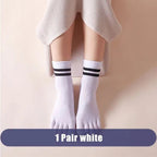Five - Toe Low - Cut Socks — Breathable Cotton - Blend with Moisture Control (1 Pair grey EU 35 - 39 / US 5 - 8.5) - | Zavonix