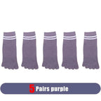 Five - Toe Low - Cut Socks — Breathable Cotton - Blend with Moisture Control (1 Pair pink EU 35 - 39 / US 5 - 8.5) - | Zavonix