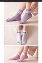 Five - Toe Low - Cut Socks — Breathable Cotton - Blend with Moisture Control (1 Pair pink EU 35 - 39 / US 5 - 8.5) - | Zavonix