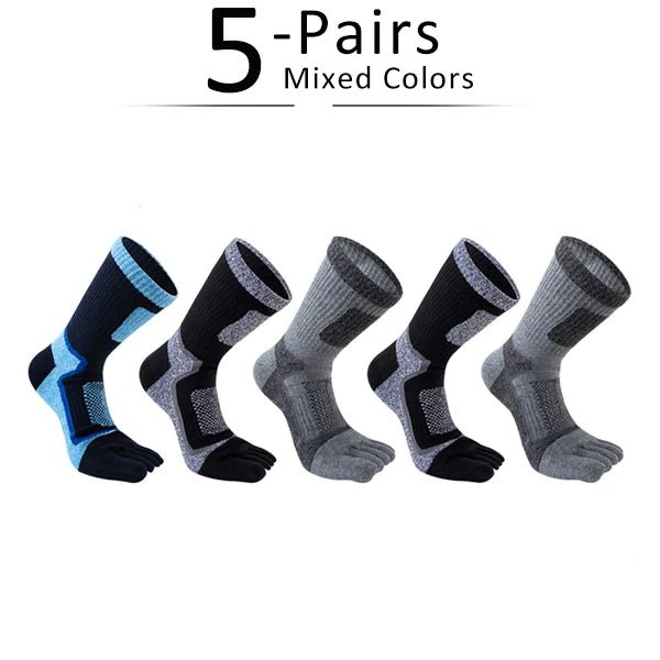Five Toe Mid - Calf Socks — Breathable Anti - Blister Comfort with Odor Control (MULTI EU39 - 44) - | Zavonix