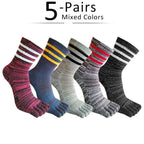 Five - Toe Moisture - Wicking Socks — Breathable Cotton Blend for Fresh Feet (MULTI ) - | Zavonix
