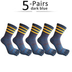 Five - Toe Moisture - Wicking Socks — Breathable Cotton Blend for Fresh Feet (Brown ) - | Zavonix