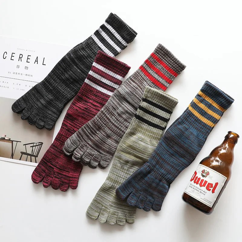 Five - Toe Moisture - Wicking Socks — Breathable Cotton Blend for Fresh Feet (MULTI ) - | Zavonix