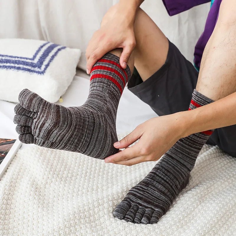 Five - Toe Moisture - Wicking Socks — Breathable Cotton Blend for Fresh Feet (MULTI ) - | Zavonix