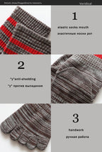 Five - Toe Moisture - Wicking Socks — Breathable Cotton Blend for Fresh Feet (MULTI ) - | Zavonix