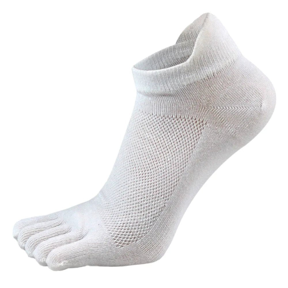 Five Toe Separation Socks — Breathable Athletic Low - Cut for Men (4 Pairs black EU 38 - 44(US 6 - 10)) - | Zavonix