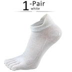 Five Toe Separation Socks — Breathable Athletic Low - Cut for Men (WHITE EU 38 - 44(US 6 - 10)) - | Zavonix