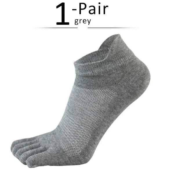 Five Toe Separation Socks — Breathable Athletic Low - Cut for Men (WHITE EU 38 - 44(US 6 - 10)) - | Zavonix
