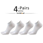 Five Toe Separation Socks — Breathable Athletic Low - Cut for Men (4 Pairs white EU 38 - 44(US 6 - 10)) - | Zavonix