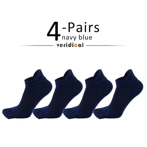 Five Toe Separation Socks — Breathable Athletic Low - Cut for Men (WHITE EU 38 - 44(US 6 - 10)) - | Zavonix