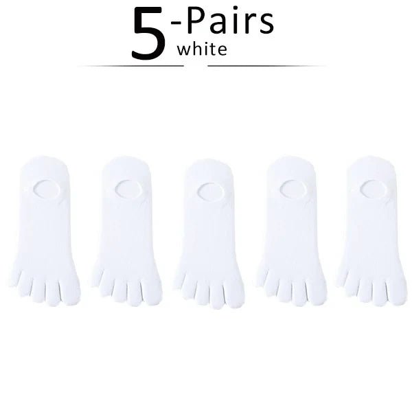 Five Toe Socks — Breathable Cotton Blend for Comfortable Feet (Khaki EU35 - 39) - | Zavonix