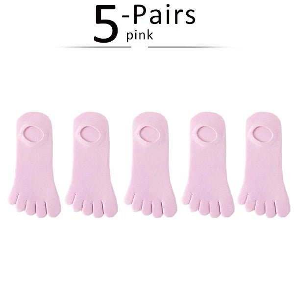 Five Toe Socks — Breathable Cotton Blend for Comfortable Feet (Khaki EU35 - 39) - | Zavonix